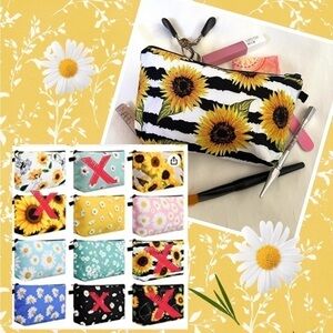 Waterproof bags for makeup, school, art & misc. 7 left. Floral.